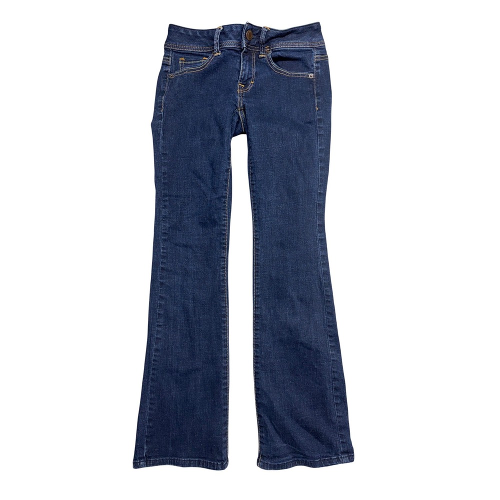 American Eagle Original Boot Jeans Womens‎ 4 Dark Wash Super Stretch Denim